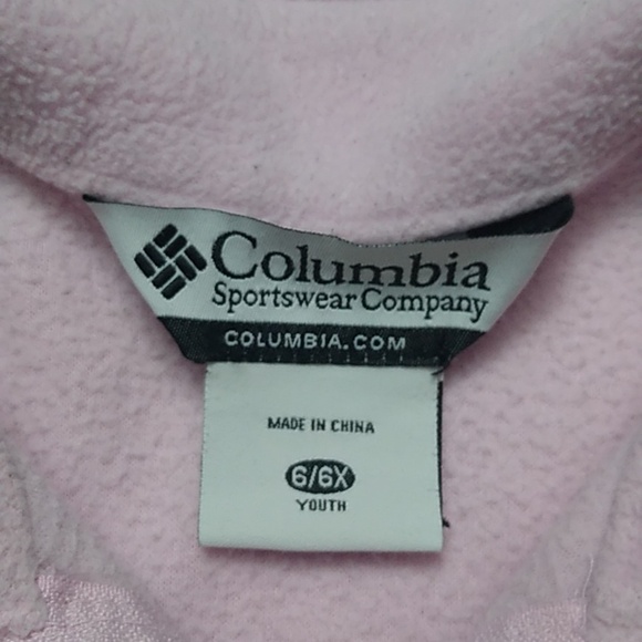 🩷 Girls Columbia Fleece Jacket Size 6/6x - Picture 2 of 6
